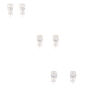 Silver Cubic Zirconia Graduated Clip On Stud Earrings - 3 Pack,