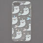 Coque de portable transparente narval chat,