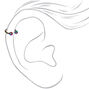 Cr&eacute;ole de cartilage fer &agrave; cheval 1,2&nbsp;mm couleur titan&eacute;e anodis&eacute;e,