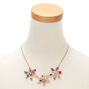 Resin Painted Flower Statement Necklace,