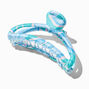 Blue Geometric Fabric Hair Claw,