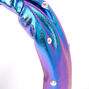 Metallic Oil Slick Mermaid Knotted Headband - Purple,