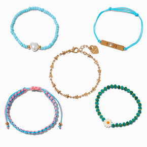 T H E M E x Claire&#39;s &#39;&#39;Love&#39;&#39; Beaded Bracelet Set - 5 Pack,
