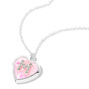 Collier &agrave; m&eacute;daillon c&oelig;ur paillet&eacute; &agrave; initiale d&eacute;cor&eacute;e rose - M,