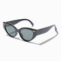 Gold Bow Studded Black Retro Sunglasses,