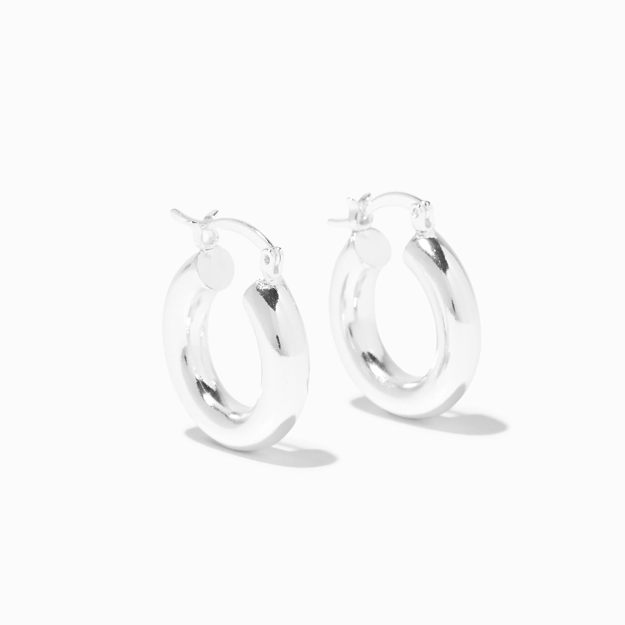 Claire's silver sales hoop earrings