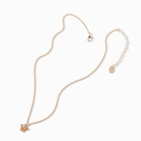 Gold-Tone Butterfly Birthstone Pendant Necklace - November,