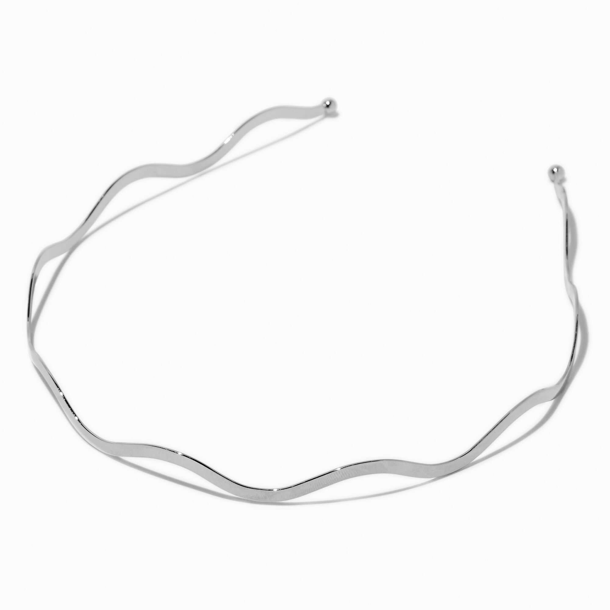 Silver Zig Zag Metal Headband,