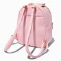 Rhinestone-Studded Blush Pink Quilted Small Backpack,