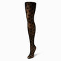 Heart Black Fishnet Tights - Size M/L,