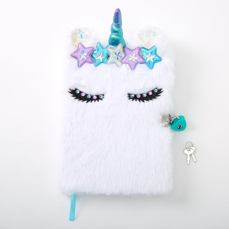 Claire's Journal intime avec cadenas Grace la licorne - Blanc