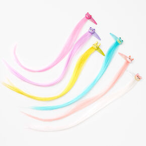 Claire&#39;s Club Faux Hair Glitter Critter Snap Clips - 6 Pack,