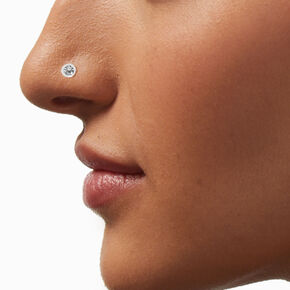Anneaux et clous de piercing de nez aux designs vari&eacute;s 0,8&nbsp;mm en BioFlex&reg; - Lot de 6,