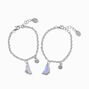 Best Friends Silver-tone Split Butterfly Charm Bracelets - 2 Pack,