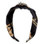 Chain Print Knotted Headband - Black,