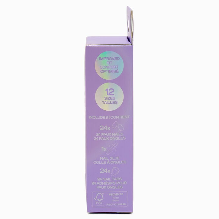 Glitter Butterfly Stiletto Vegan Faux Nail Set - 24 Pack,