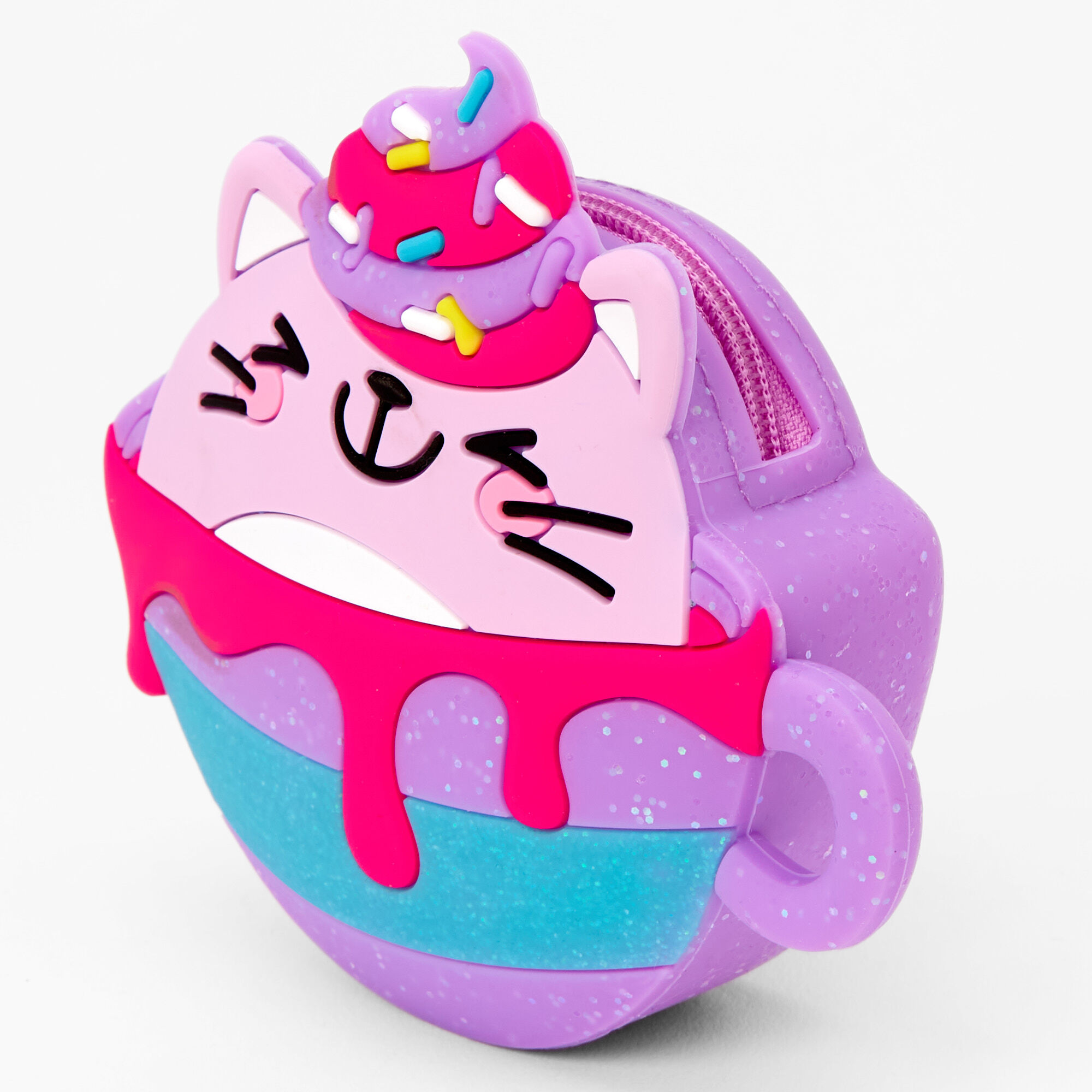 Purple Cat Cupcake Jelly Coin Purse,