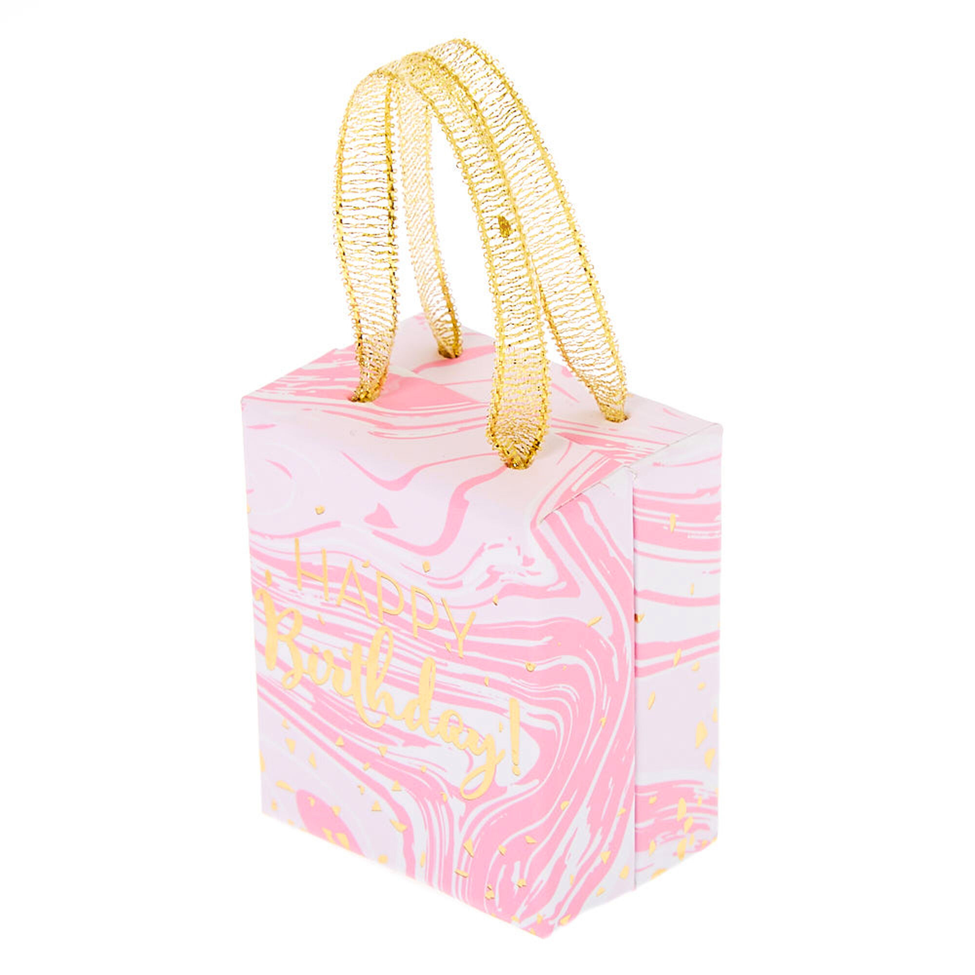 View Claires Small Happy Birthday Marble Gift Box Pink information