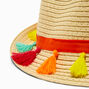Claire&#39;s Club Tropical Tassel Fedora Hat,