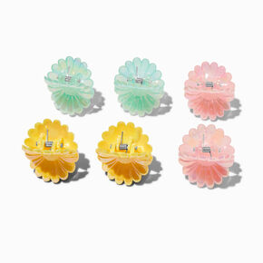 Yellow, Blue &amp; Pink Sunflower Hair Claws - 6 Pack,