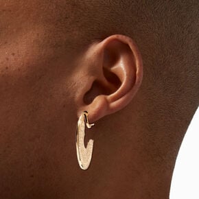 Gold-tone 40MM Delicate Filigree Clip-on Earrings,