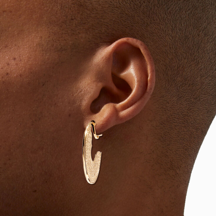 Gold 40MM Delicate Filigree Clip-on Earrings,