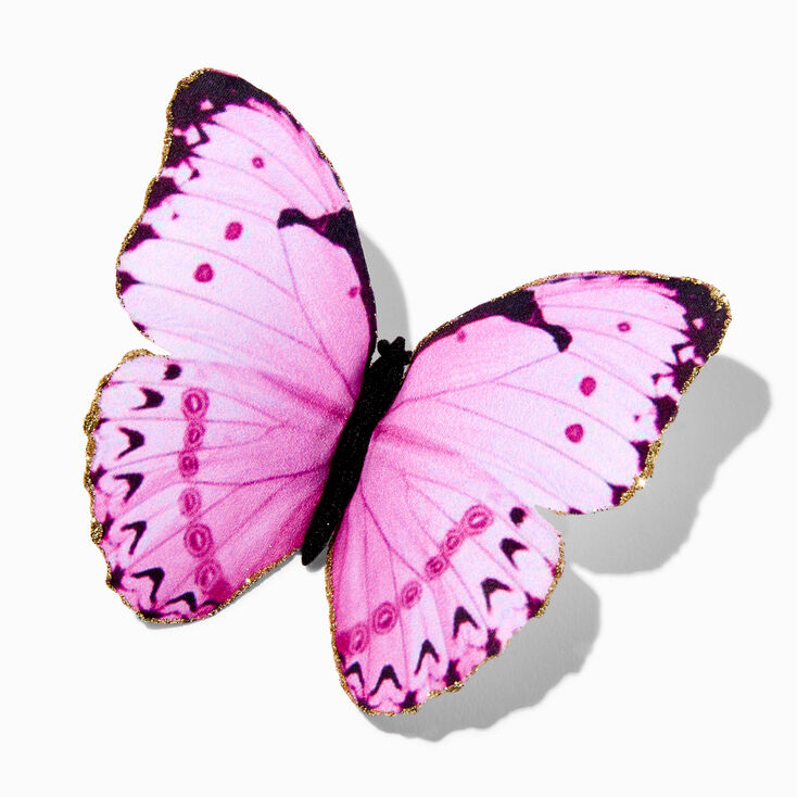 Purple Butterfly Barrette Clip,