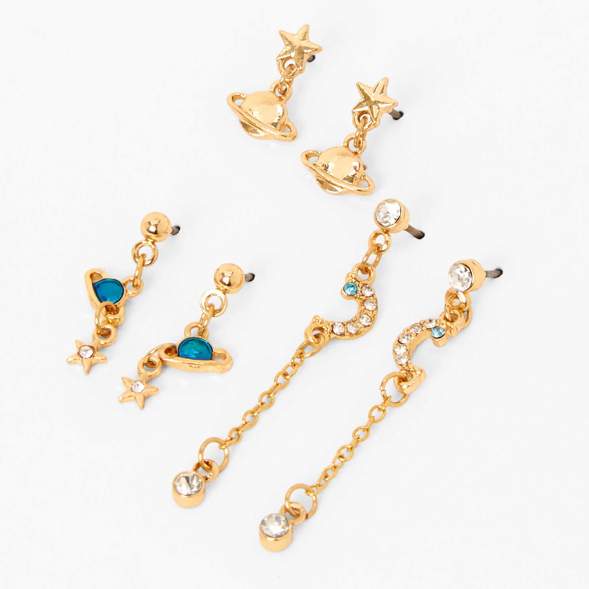 Celestial Star Drop Earrings - 3 Pack,