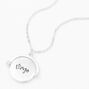 Silver Glow In The Dark Zodiac Spinning Pendant Necklace - Virgo,