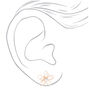 Rose Gold Wire Glitter Flower Jewelry Set - 2 Pack,