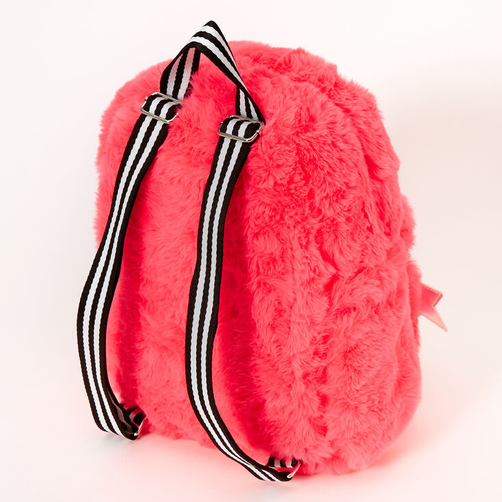 Neon Furry Medium Backpack - Pink,
