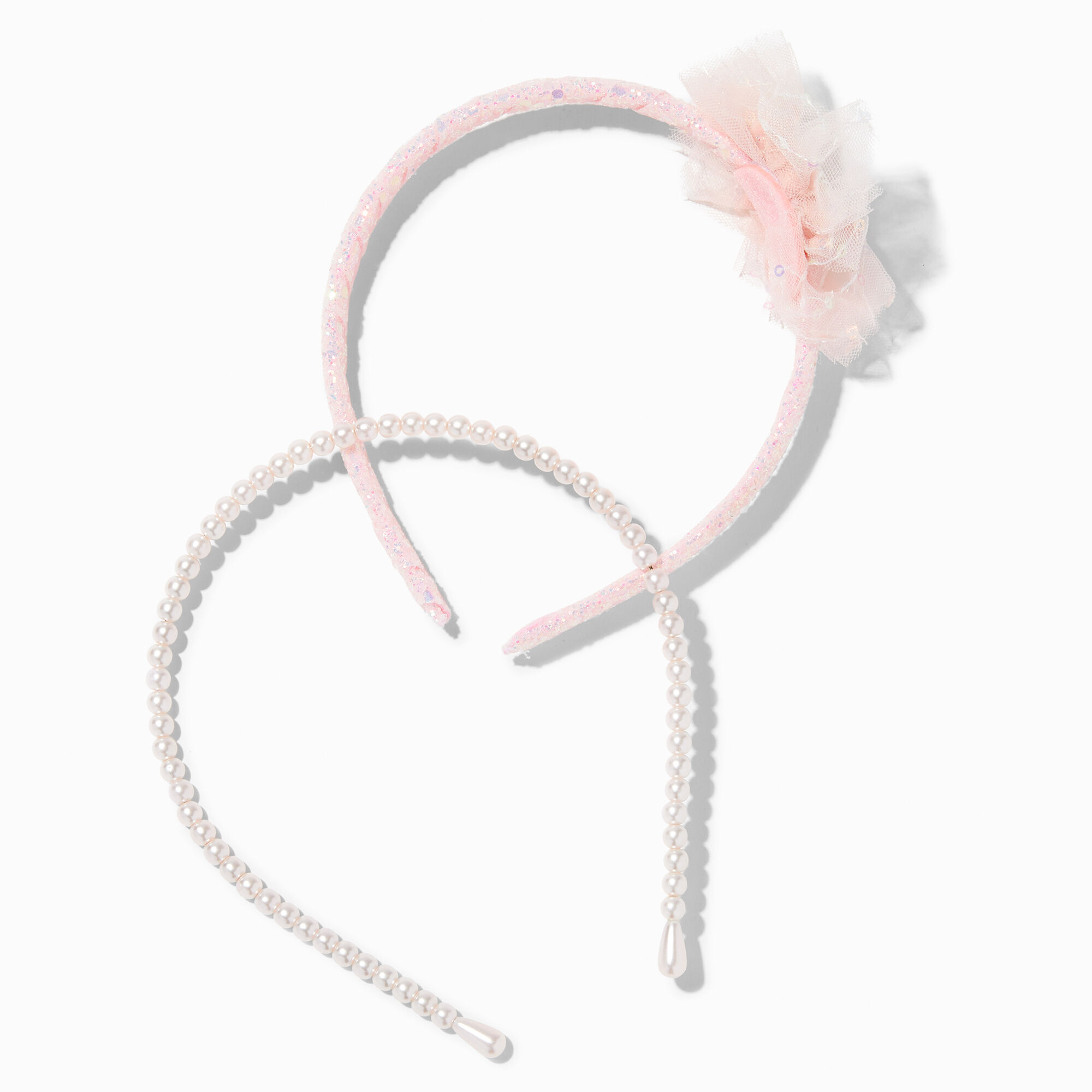 Claire's Club Pearl Pleated Pastel Rainbow Knotted Headband