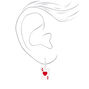 Red Ace of Hearts 1&quot; Drop Earrings,