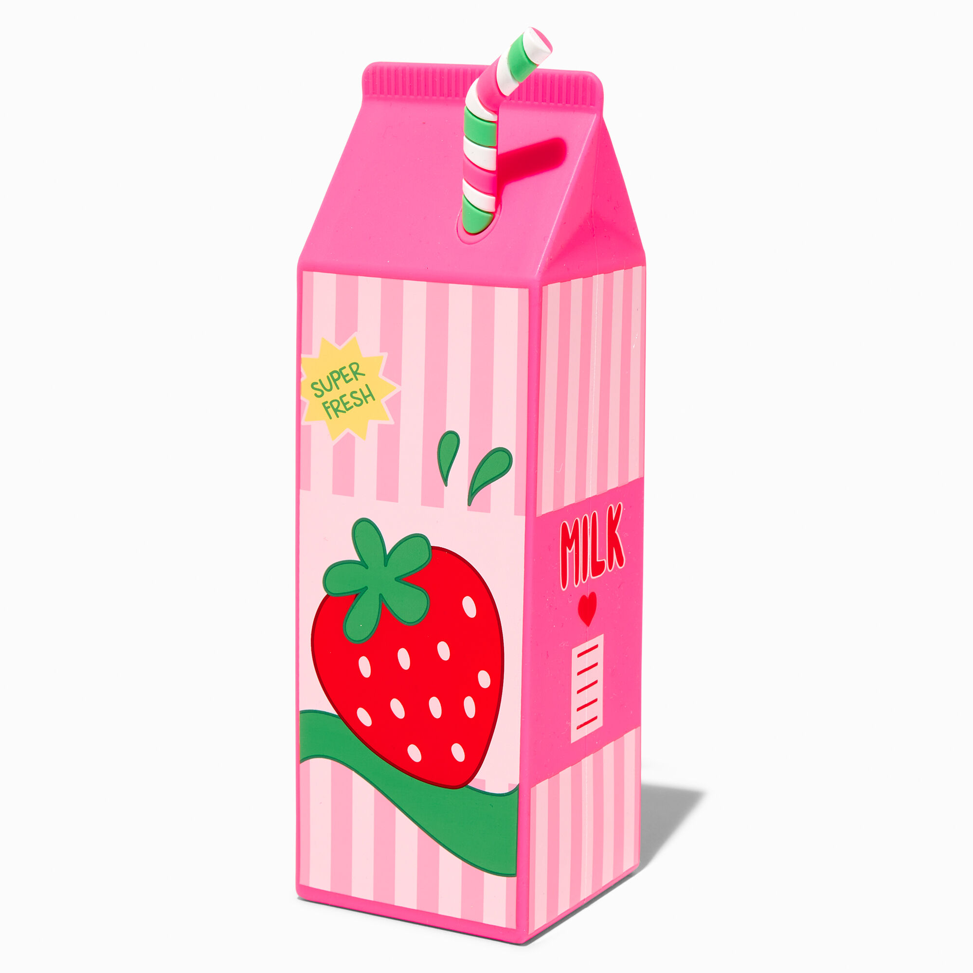 View Claires Strawberry Milk Carton Pencil Case information