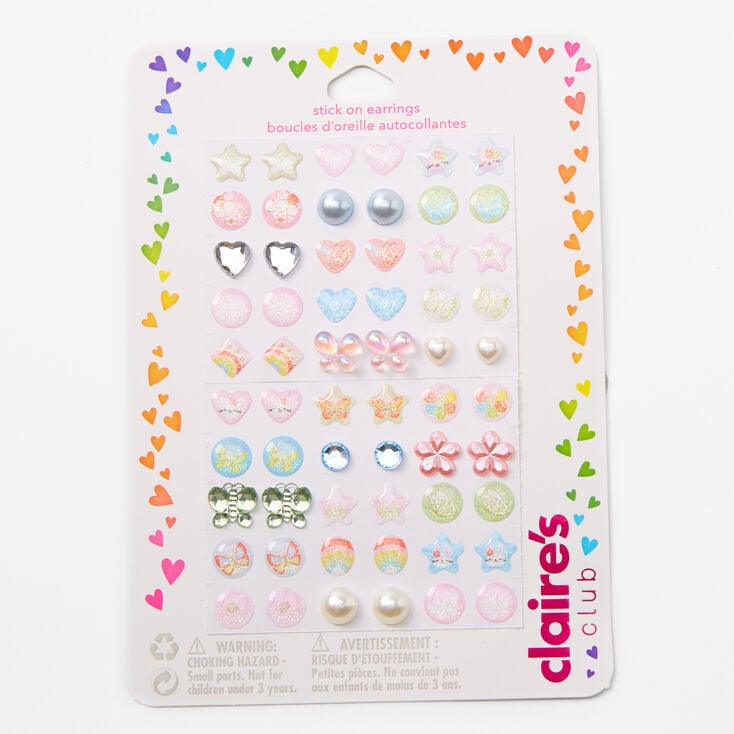 Claire's Club Critter Stick On Earrings - 30 Pack