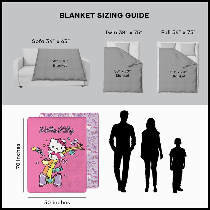 Hello Kitty&reg; Hello Dreams Reversible Silk touch Throw Blanket,