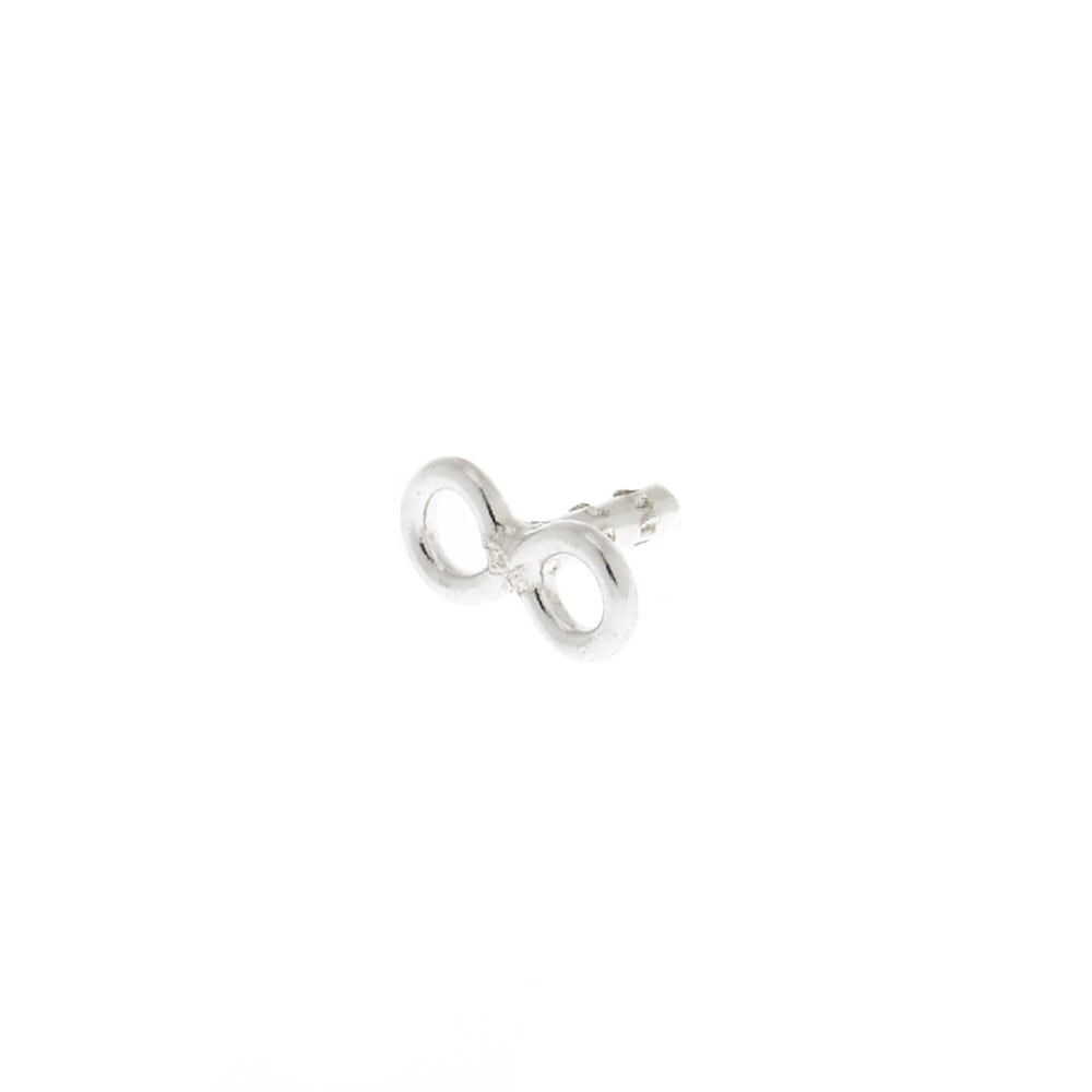Silver 16G Infinity Helix Earring,