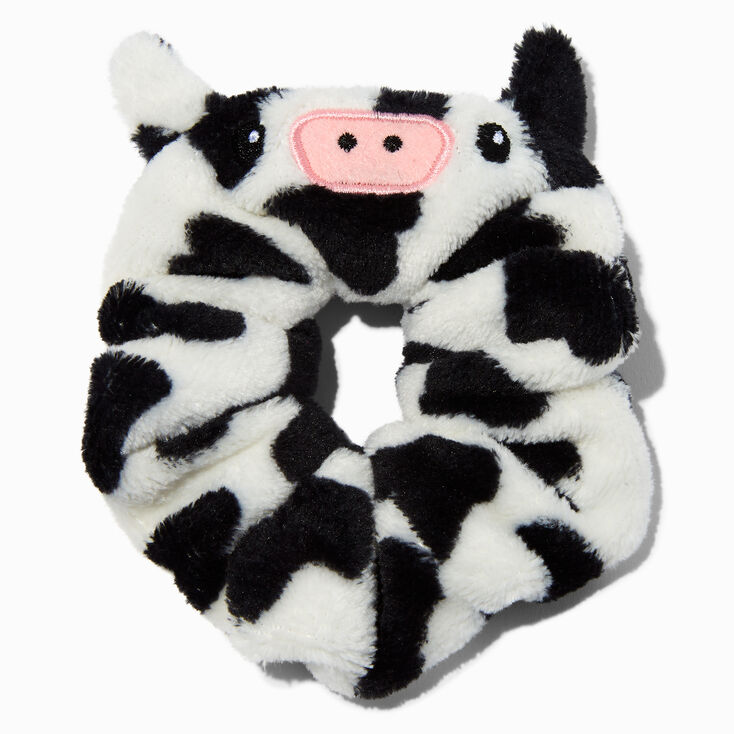 Black &amp; White Cow Scrunchie,