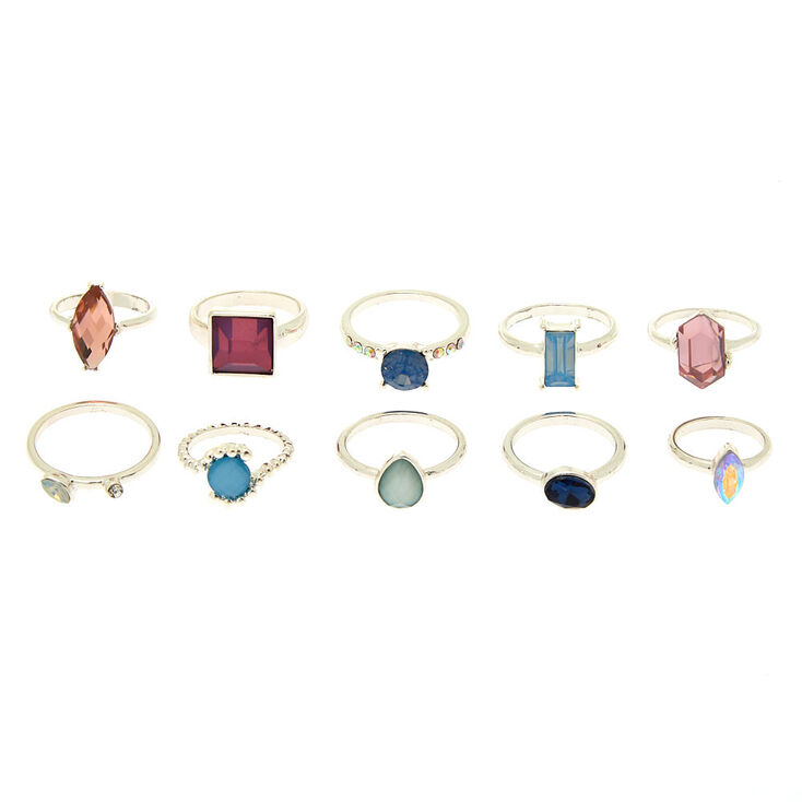 Romantic Bling Multi-Size Rings - 10 Pack | Claire's US