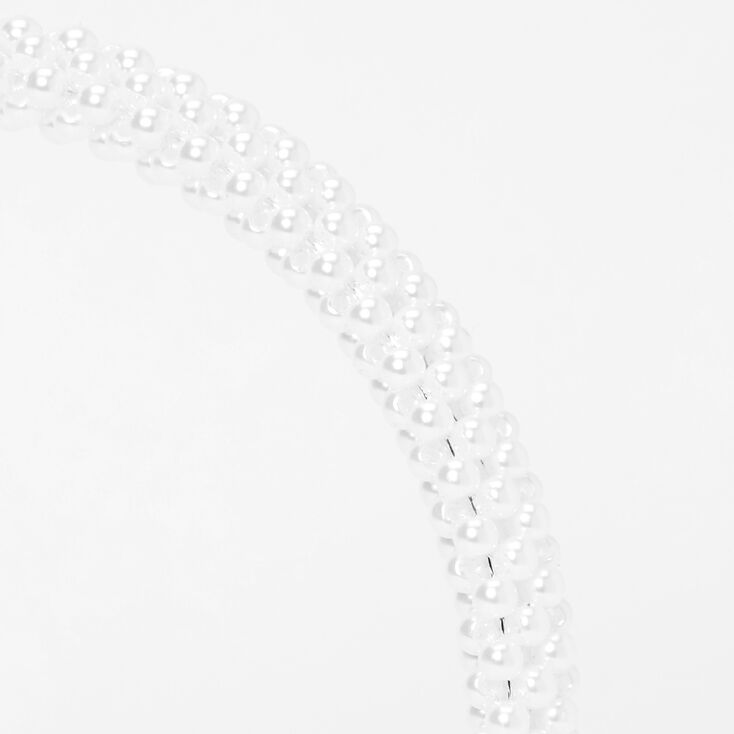 White Pearl Pyramid Headband,