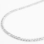 Silver-tone Figaro 20&quot; Chain Link Necklace,