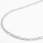 Silver Figaro 20&quot; Chain Link Necklace,