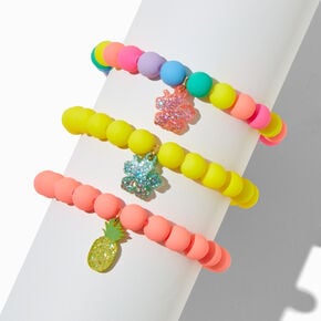 Claire&#39;s Club Summer Fruit Matte Beaded Stretch Bracelets - 3 Pack,