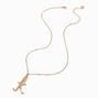 Gold-tone Modern Initial Necklace - K,