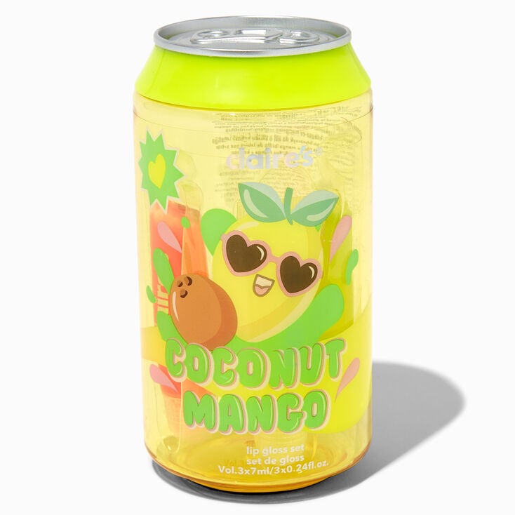 Coconut Mango Soda Lip Gloss Set - 3 Pack,