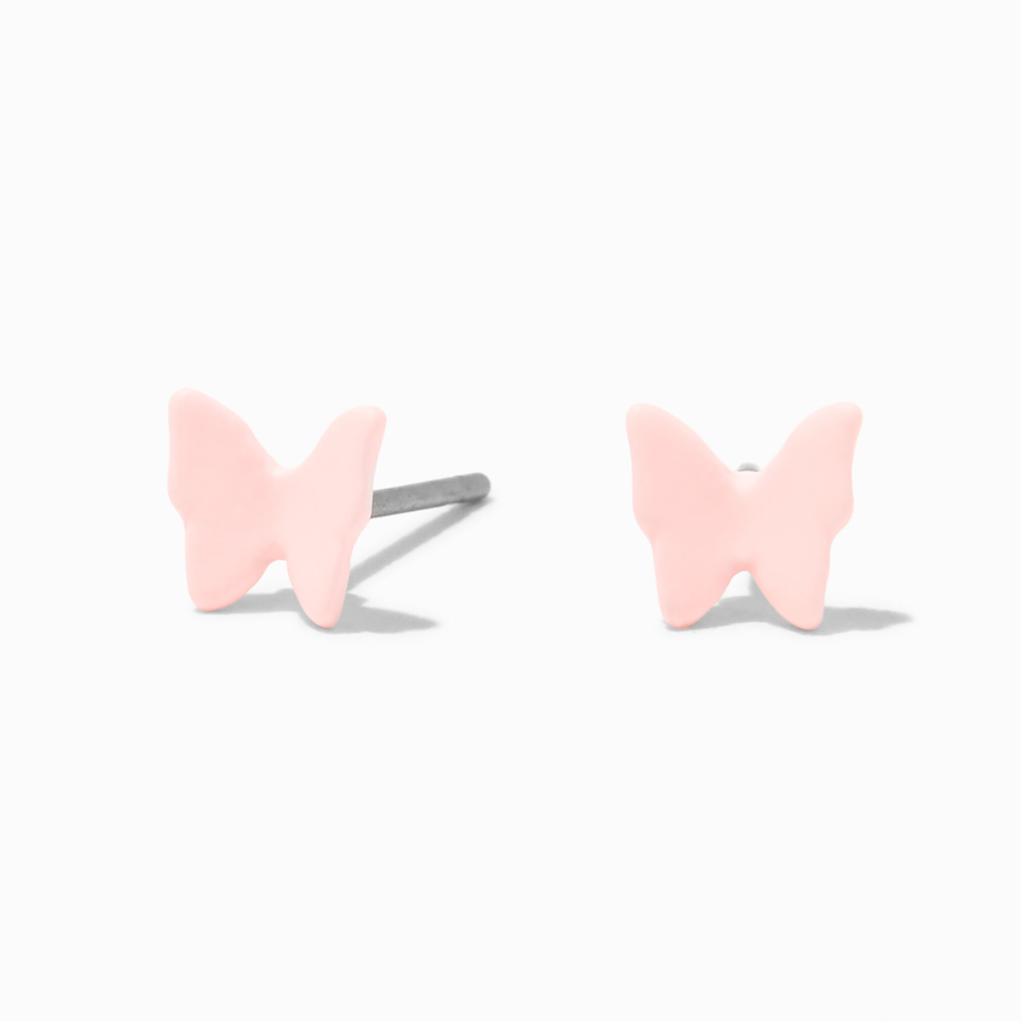 View Claires Tiny Butterfly Stud Earrings Pink information