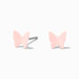 Pink Tiny Butterfly Stud Earrings,