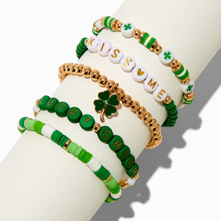 St. Patrick&#39;s Day Stretch Bracelets - 5 Pack,