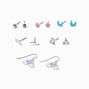 Pastel Star &amp; Rainbow Mixed Stud &amp; Drop Earring Set - 6 Pack,