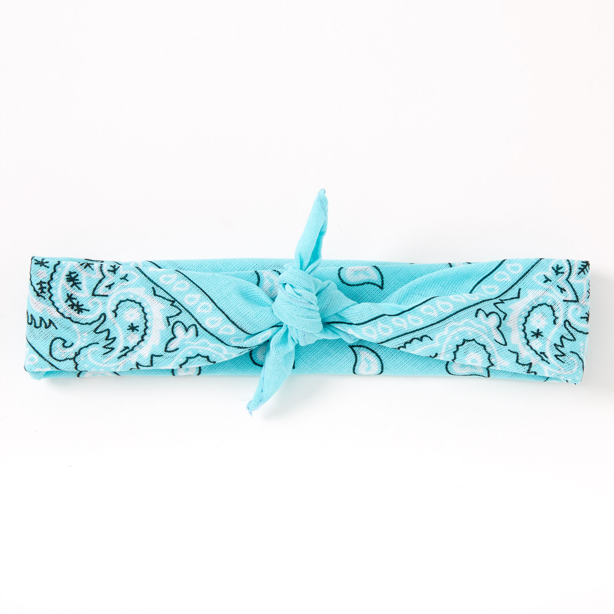 Claire's Club Paisley Bandana Headwrap - Mint,